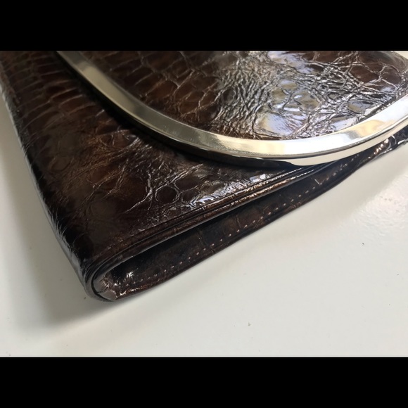 Lulu Townsend Faux Crocodile Clutch - Picture 2 of 6